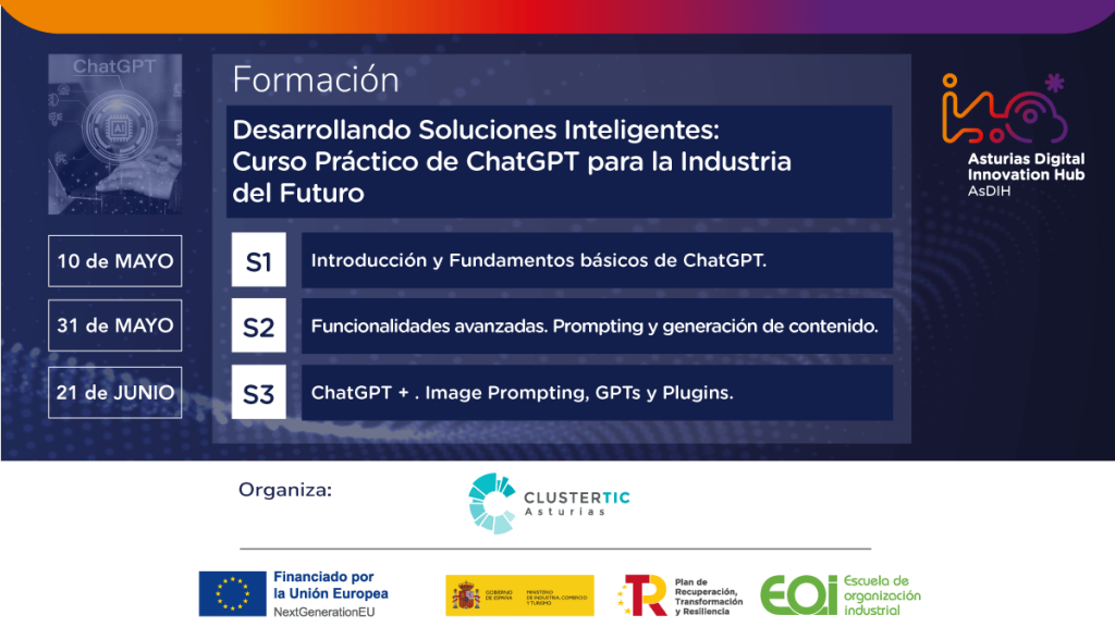 Curso ChatGPT para la industria de Asturias ClusterTIC AsDIH